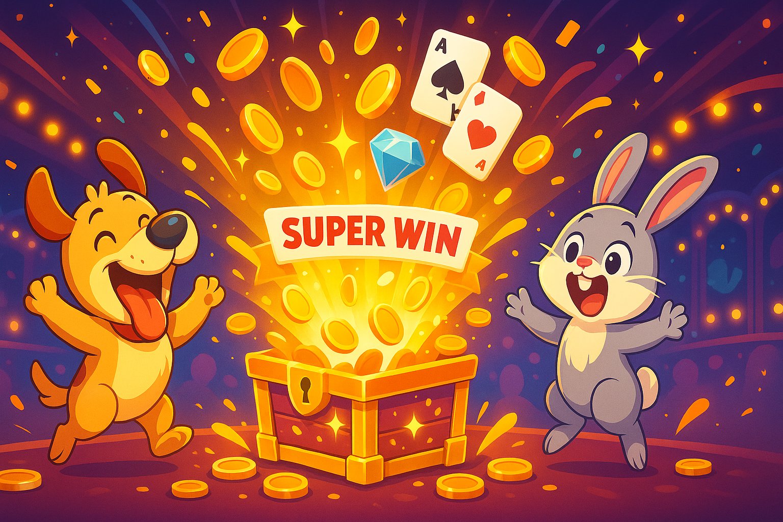Permainan slot online VMW777 jackpot progresif gulungan warna-warni neon